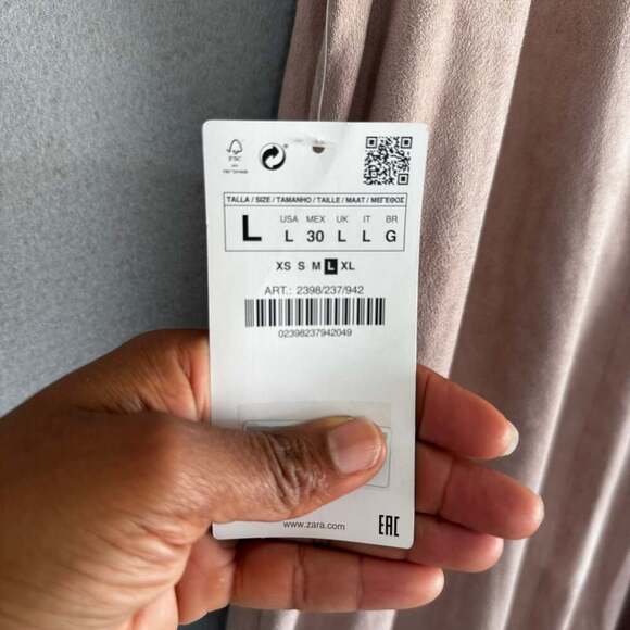 Zara Basic Collection Sleeveless Tiered Ruffle Faux Suede Dress - Picture 6 of 10